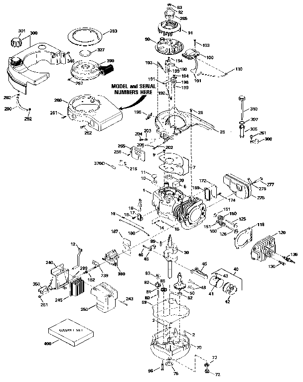 Replacement Parts Diagram and Parts List for 143434112  Craftsman Lawn Mower