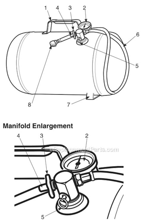Page A Diagram and Parts List for 15200  Craftsman Compressor