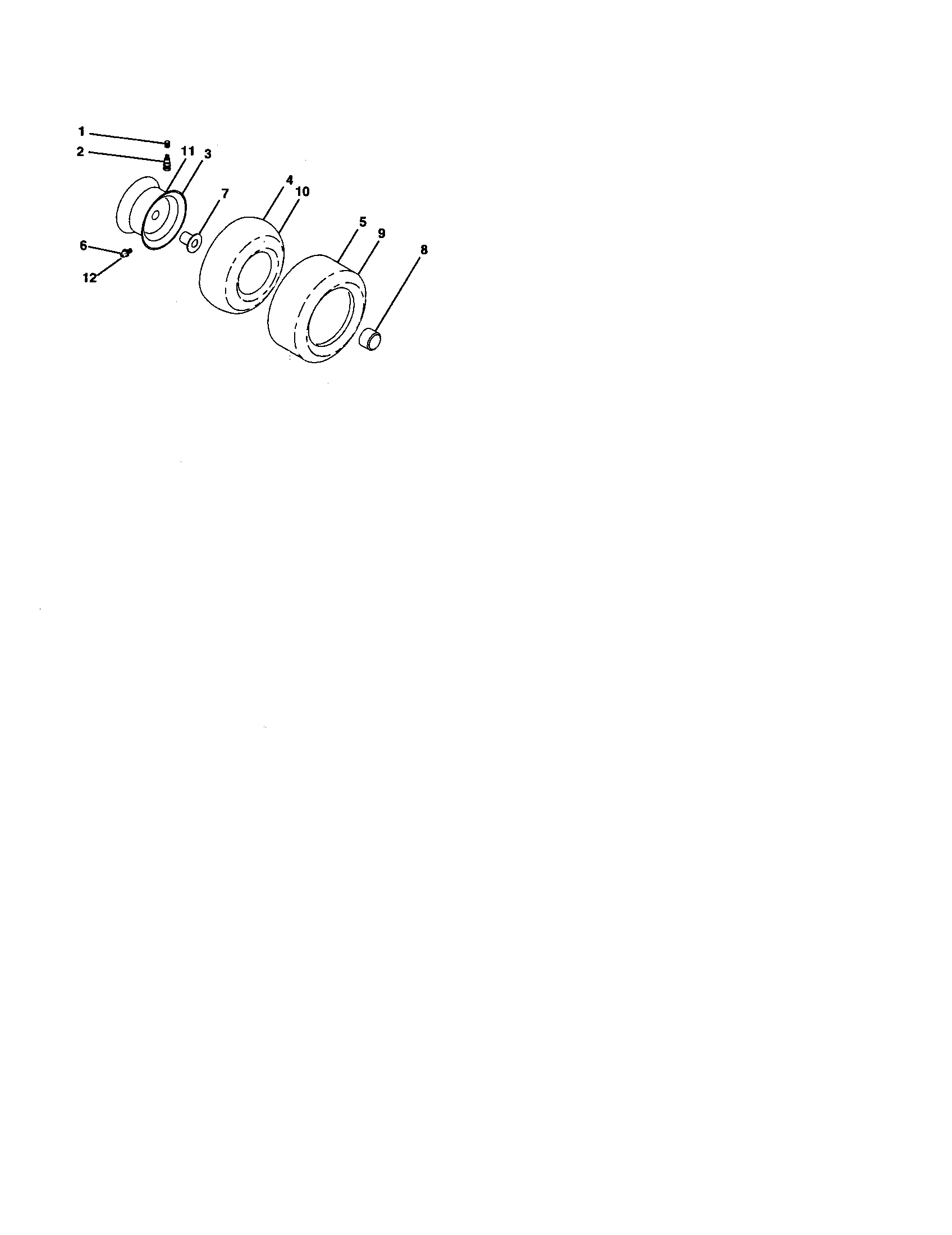 Wheels And Tires Diagram and Parts List for 917276882  Craftsman Lawn Tractor