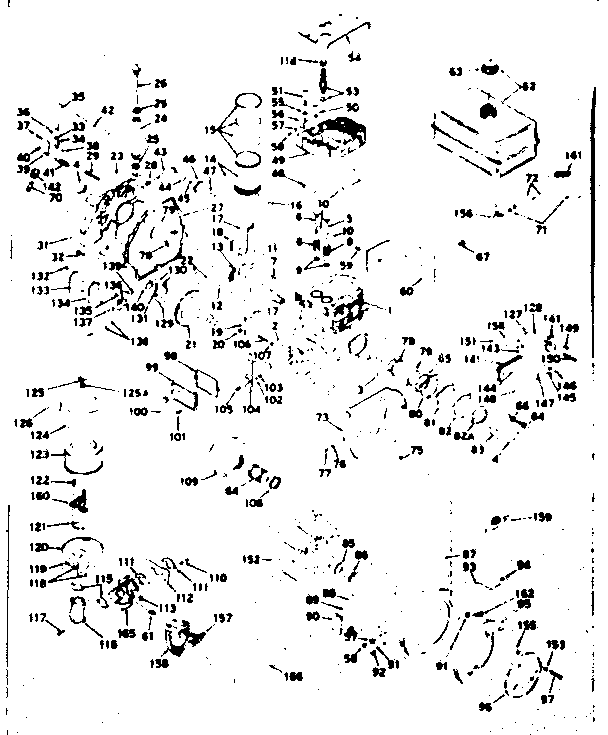 Basic Engine Diagram and Parts List for 143589072  Craftsman Engine