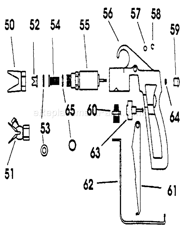 Page A Diagram and Parts List for 15548  Craftsman Paint Sprayer