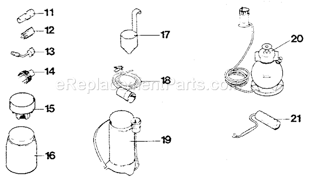 Page B Diagram and Parts List for 15581  Craftsman Paint Sprayer