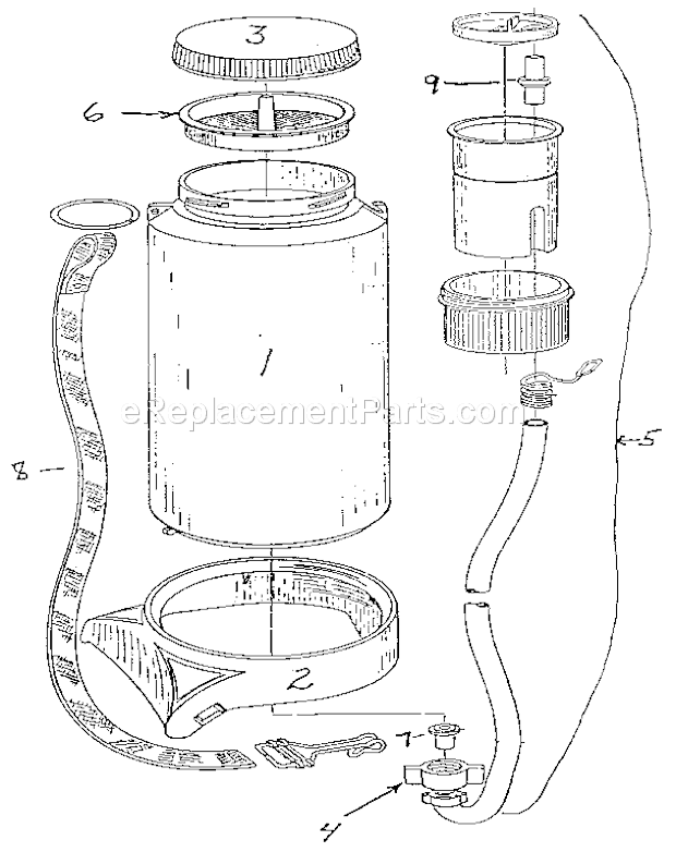 Page C Diagram and Parts List for 15581  Craftsman Paint Sprayer