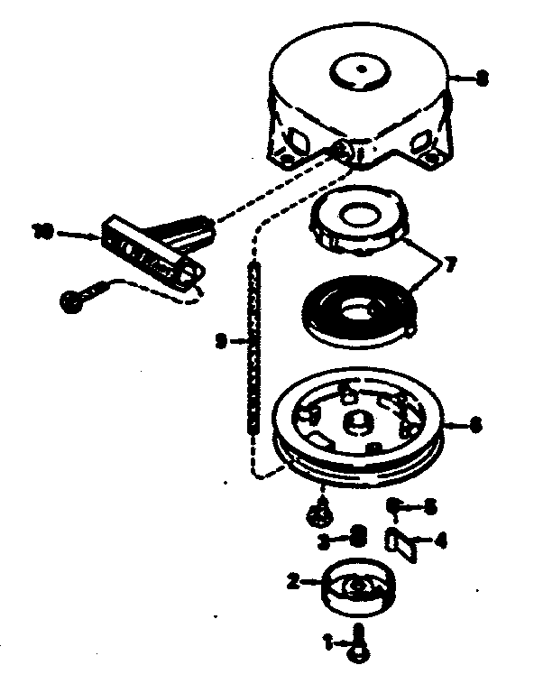 Rewind Starter Diagram and Parts List for 200681041  Craftsman Engine