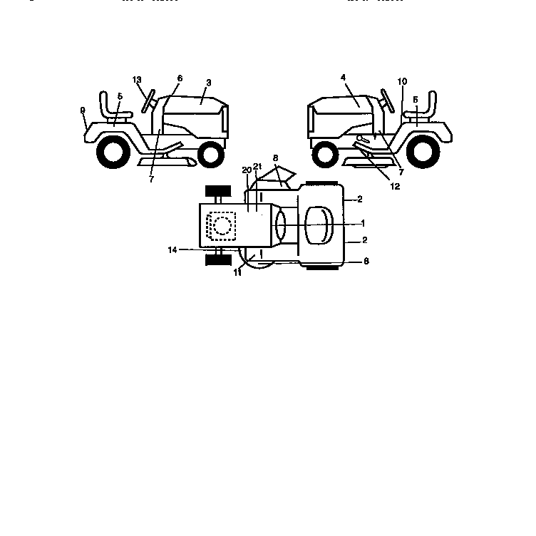 Decals Diagram and Parts List for 917272011  Craftsman Lawn Tractor