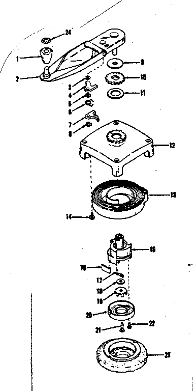 Self Starter No. 29295 Diagram and Parts List for 14341350  Craftsman Engine