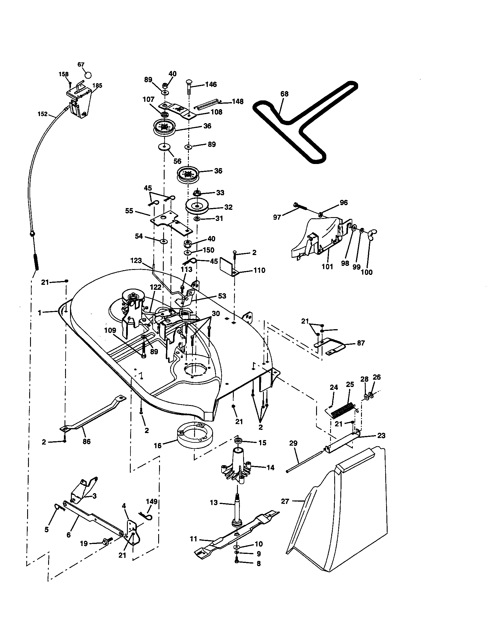 Mower Diagram and Parts List for 917277491  Craftsman Lawn Tractor