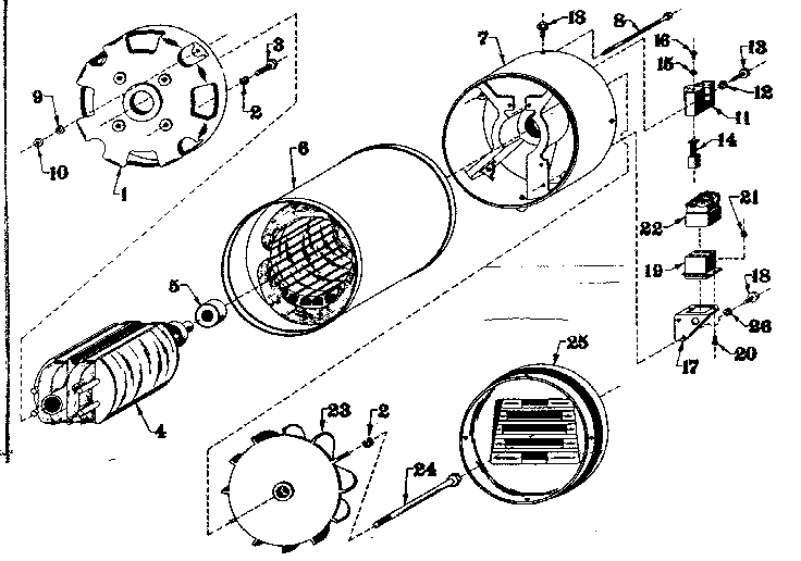 Generator Diagram and Parts List for 5803197-3  Craftsman Generator