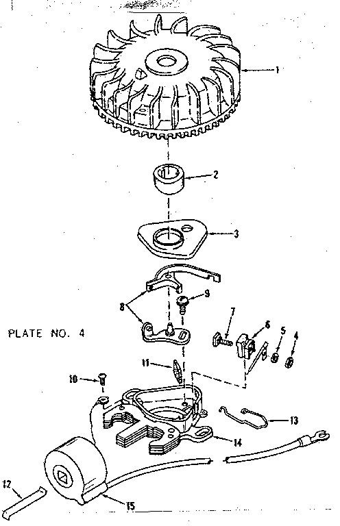 Magneto Diagram and Parts List for 143102010  Craftsman Engine
