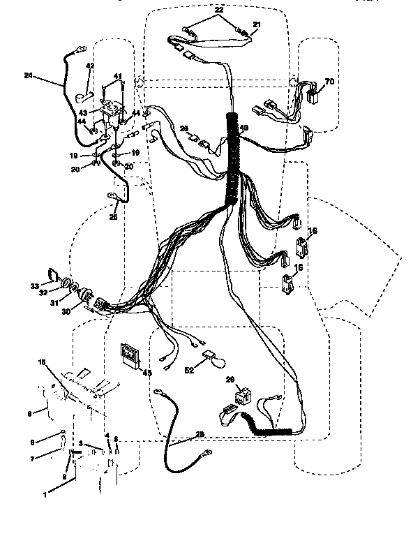 Electrical Diagram and Parts List for 917256812  Craftsman Lawn Tractor