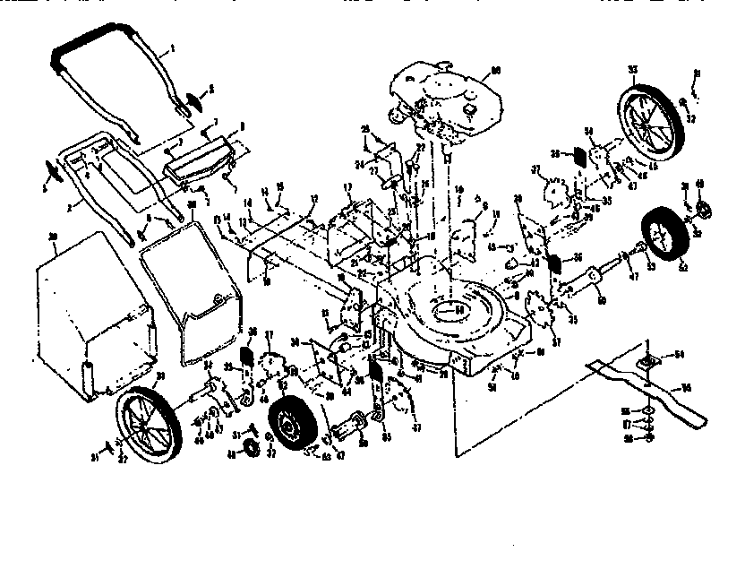 Replacement Parts Diagram and Parts List for 131907901  Craftsman Lawn Mower