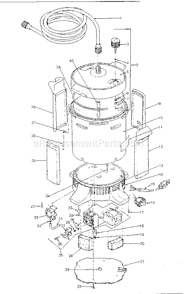 Page B Diagram and Parts List for 165155401  Craftsman Paint Sprayer