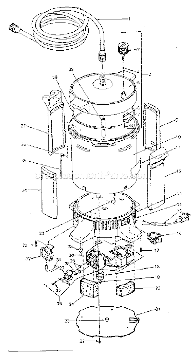 Page B Diagram and Parts List for 165155402  Craftsman Paint Sprayer