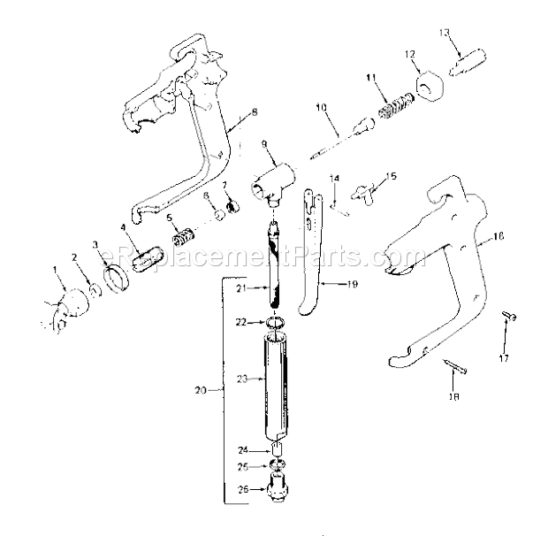 Page A Diagram and Parts List for 165155451  Craftsman Paint Sprayer