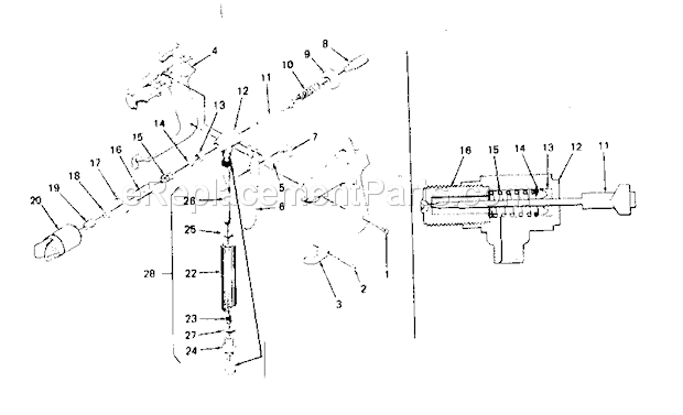Page A Diagram and Parts List for 165155574  Craftsman Paint Sprayer