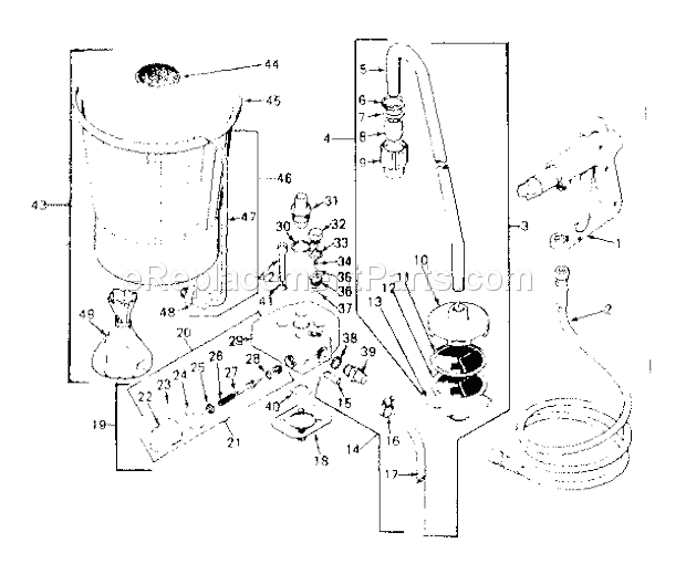 Page B Diagram and Parts List for 165155574  Craftsman Paint Sprayer