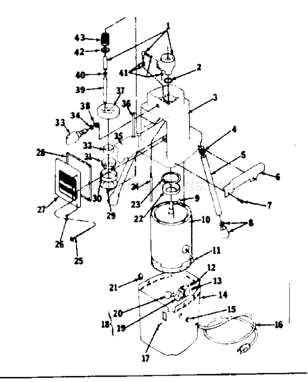 Page C Diagram and Parts List for 165155590  Craftsman Paint Sprayer