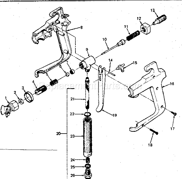 Page A Diagram and Parts List for 165155610  Craftsman Paint Sprayer