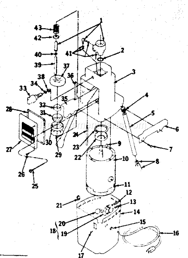 Page C Diagram and Parts List for 165155610  Craftsman Paint Sprayer