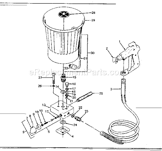 Page B Diagram and Parts List for 165155690  Craftsman Paint Sprayer