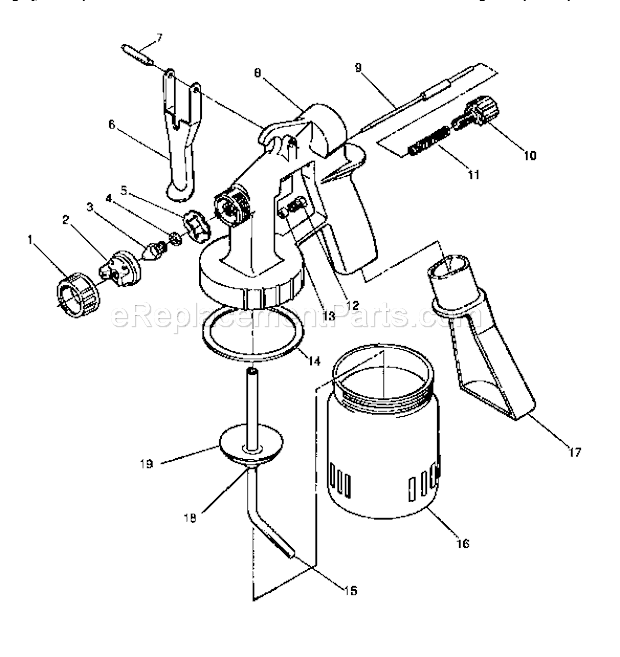 Page A Diagram and Parts List for 165276200  Craftsman Paint Sprayer