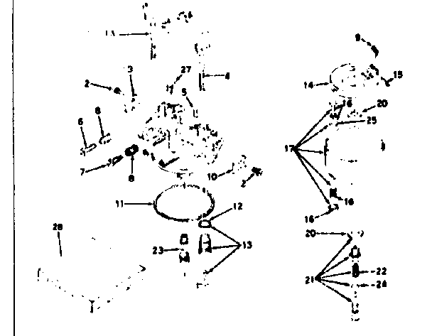 Carburetor Diagram and Parts List for 143628022  Craftsman Engine