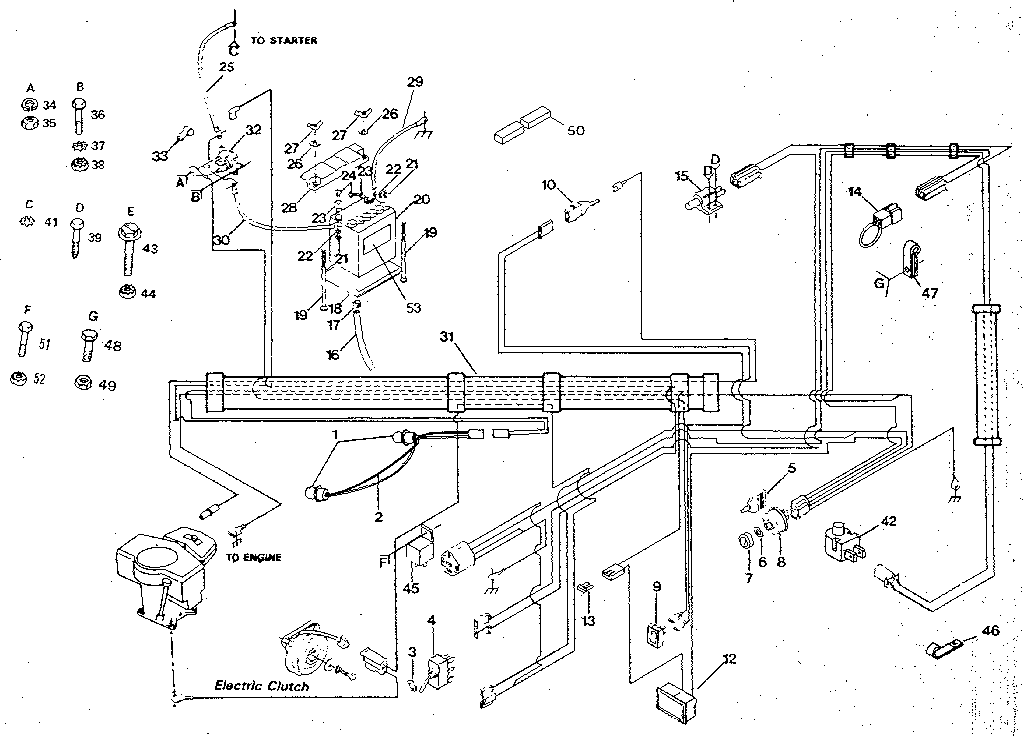 Electrical Diagram and Parts List for 917254740  Craftsman Lawn Tractor
