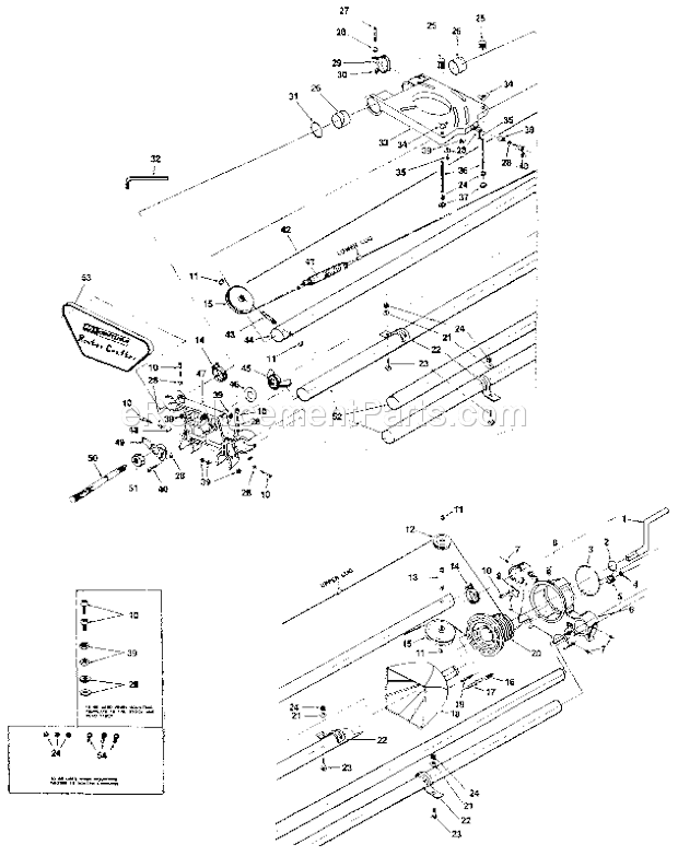 Unit Parts Diagram and Parts List for 17125251  Craftsman Router