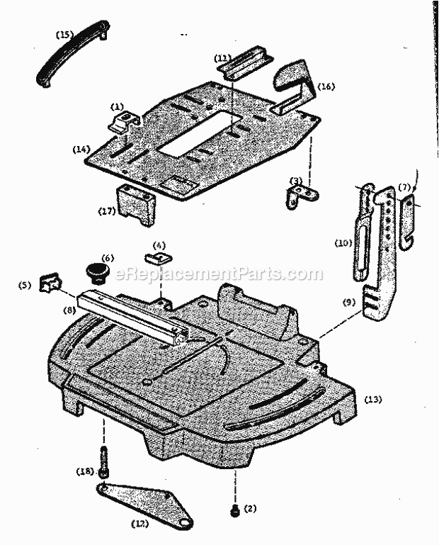 Unit Parts Diagram and Parts List for 17164MITERMAKER  Craftsman Miter Saw
