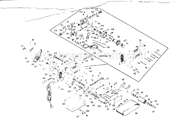 Unit Parts Diagram and Parts List for 172-2BELT3INCH  Craftsman Belt or Drum Sander