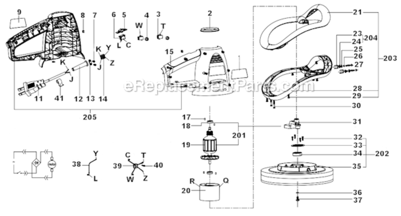 Page A Diagram and Parts List for 172107230  Craftsman Sander Polisher