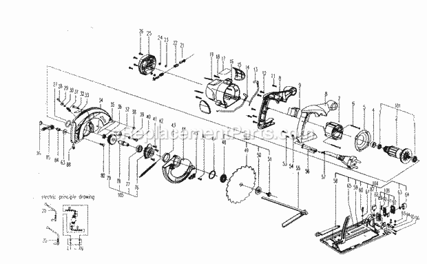 Cabinet Parts Diagram and Parts List for 17210866  Craftsman Reciprocating Saw