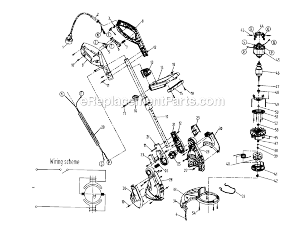 Cabinet_Parts Diagram and Parts List for 17274544  Craftsman Trimmer