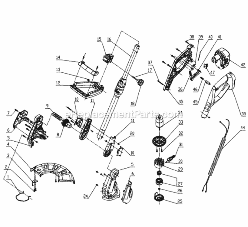 Page A Diagram and Parts List for 17274815-2008  Craftsman Trimmer