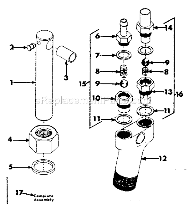 Page C Diagram and Parts List for 174261870  Craftsman Paint Sprayer