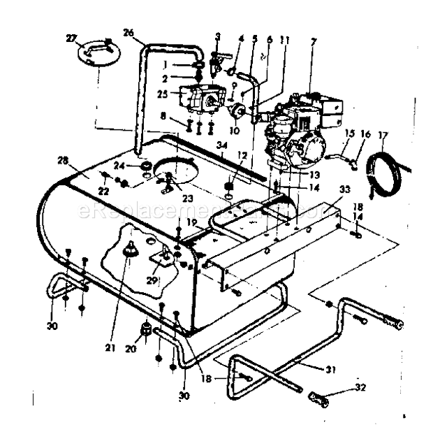 Page A Diagram and Parts List for 174450180  Craftsman Paint Sprayer