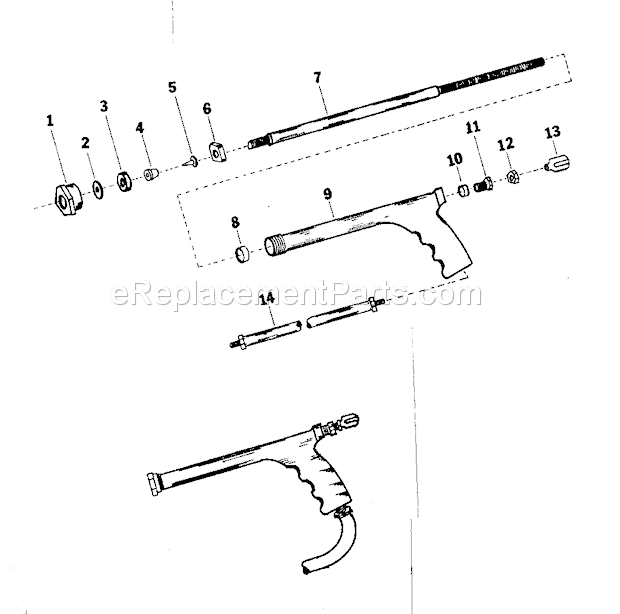Page B Diagram and Parts List for 174450710  Craftsman Paint Sprayer