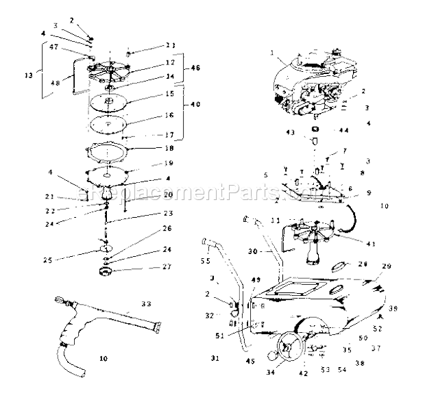 Page A Diagram and Parts List for 17445072  Craftsman Paint Sprayer