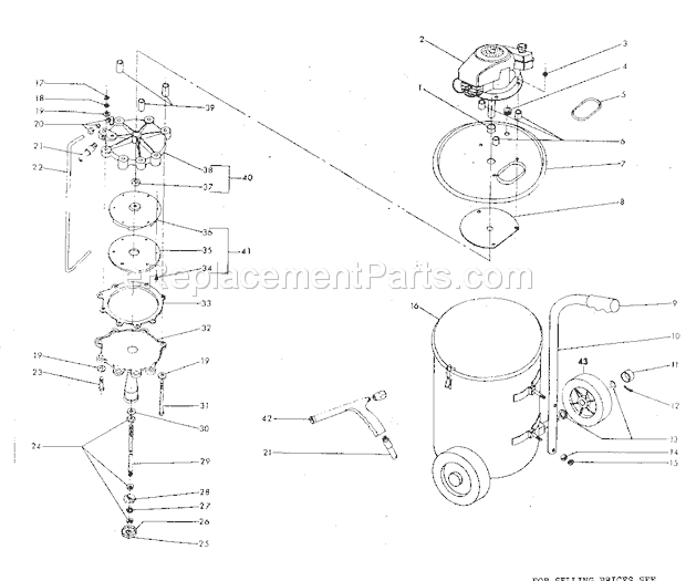Page A Diagram and Parts List for 17445101  Craftsman Paint Sprayer