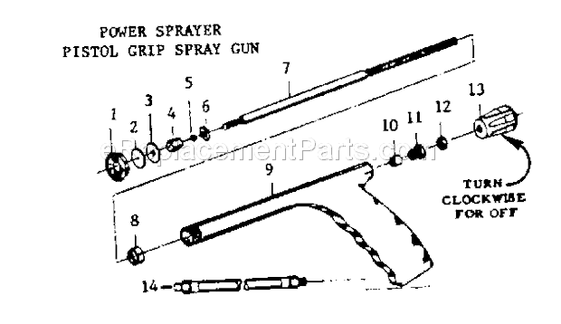 Page B Diagram and Parts List for 17445101  Craftsman Paint Sprayer