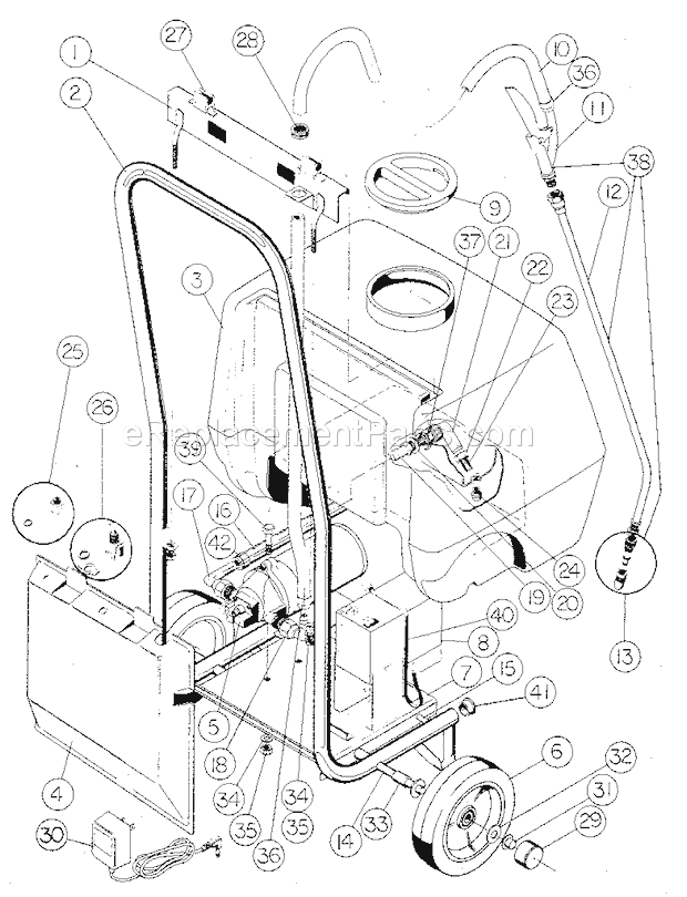Page A Diagram and Parts List for 17446212  Craftsman Paint Sprayer