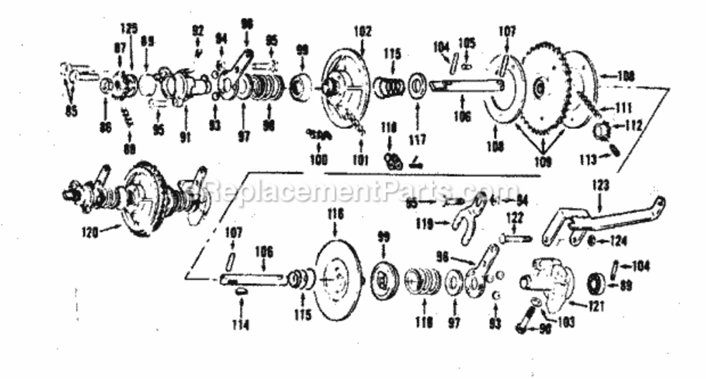 Page D Diagram and Parts List for 174912901  Craftsman Lawn Mower