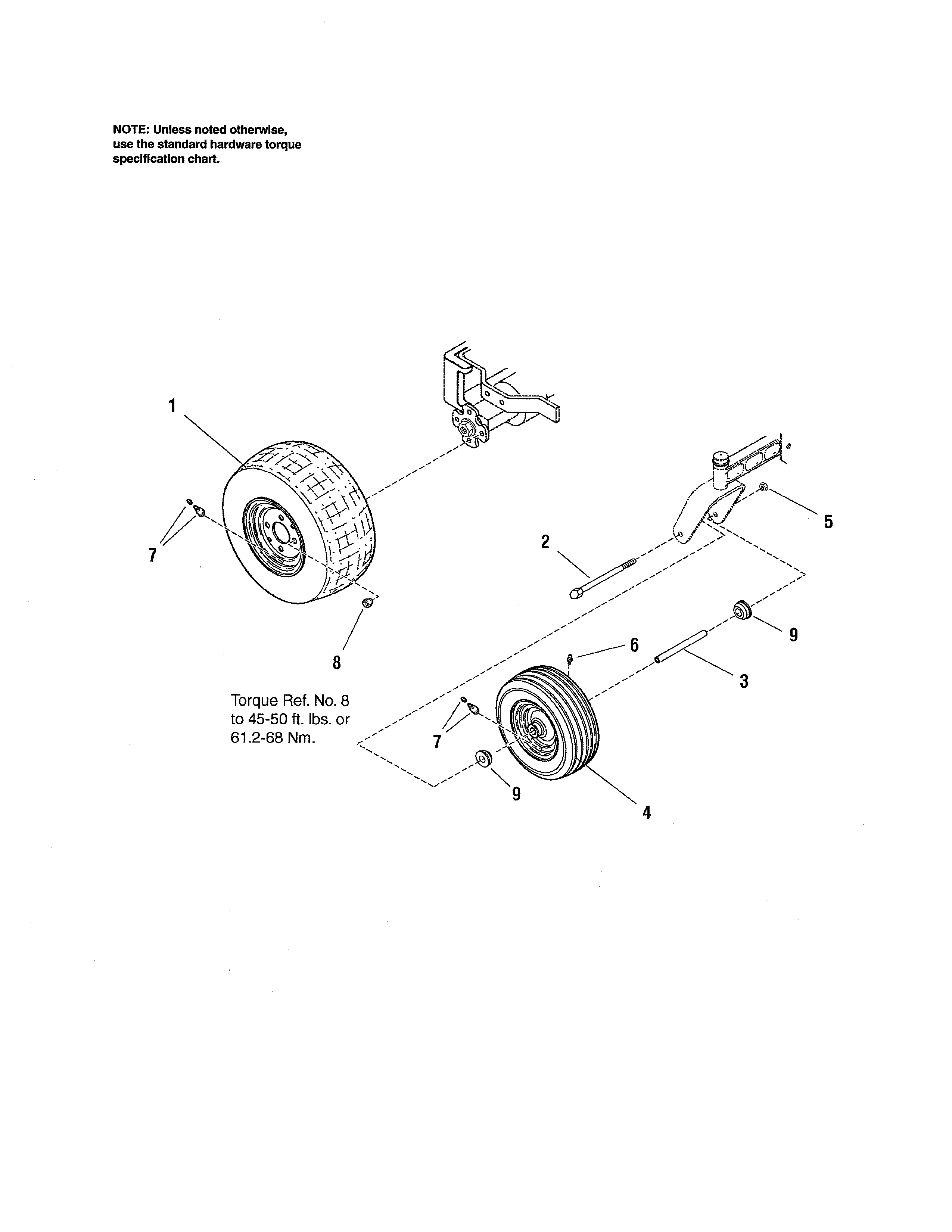 Wheel & Tire Diagram and Parts List for 10727790  Craftsman Engine