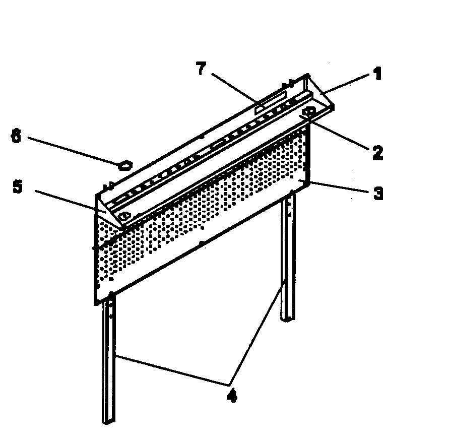 Backwall/pegboard Diagram and Parts List for 706598320  Craftsman Tool Stand & Cart