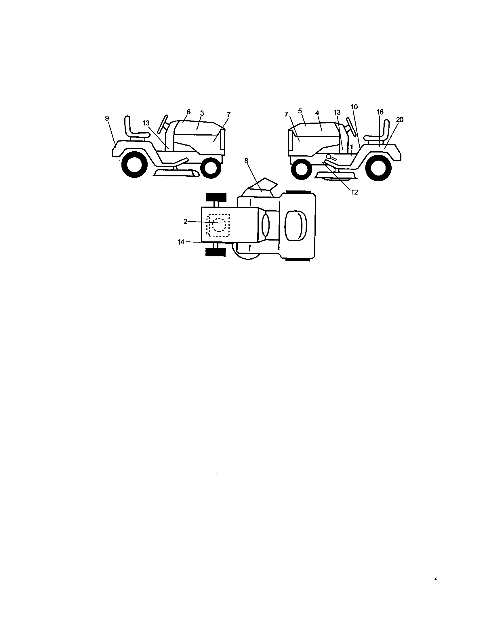 Decals Diagram and Parts List for 917272066  Craftsman Lawn Tractor