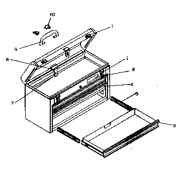 Chest Diagram and Parts List for 706619010  Craftsman Tool Stand & Cart