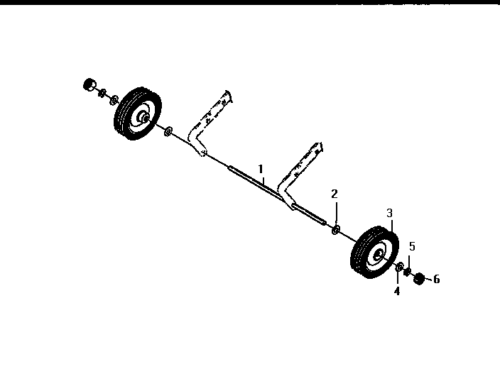 Wheel Assembly Diagram and Parts List for 536884560  Craftsman Snow Blower