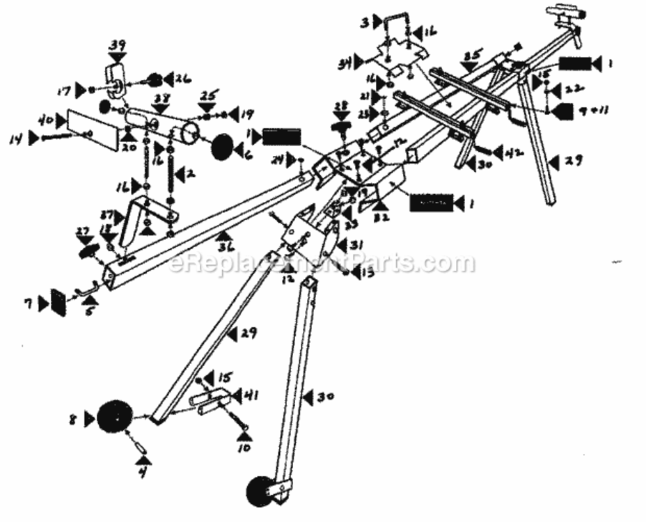 Stand Diagram and Parts List for 180221500  Craftsman Tool Stand & Cart