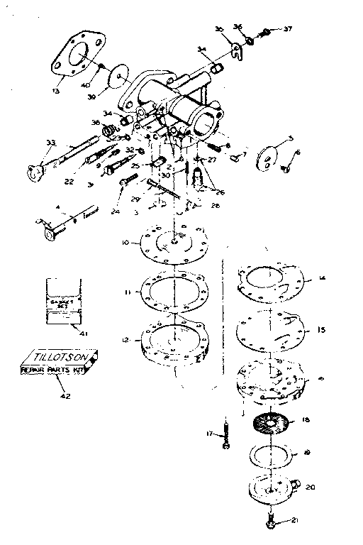 Carburetor (model Hl-11a) Diagram and Parts List for 91760003  Craftsman Chainsaw