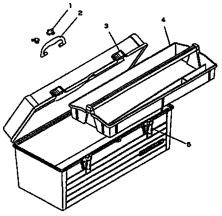 22" Plastic Handbox Diagram and Parts List for 706655830  Craftsman Tool Stand & Cart